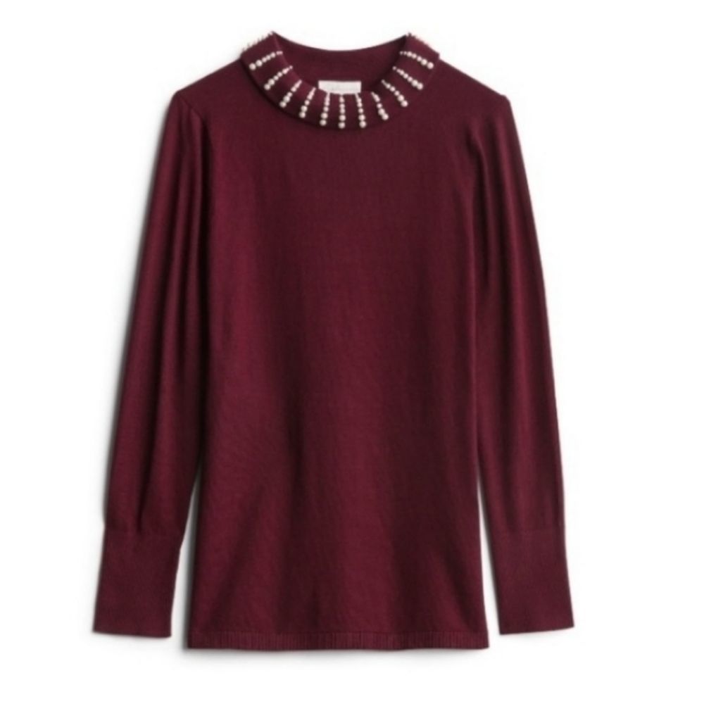 Magnolia Grace Audree Tunic Pullover Pearl Collar